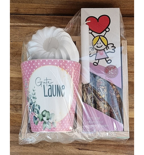 Tee Set " Gute Laune " Band mint