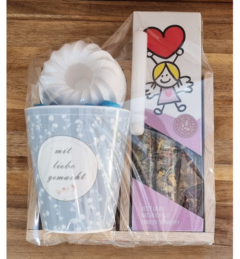 Tee Set " Mit Liebe gemacht" Band mint