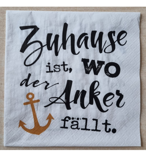 Serviette Zuhause/Anker