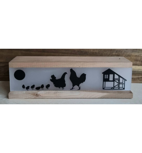 Led Lichterbalken " Hahn/Henne/Stall