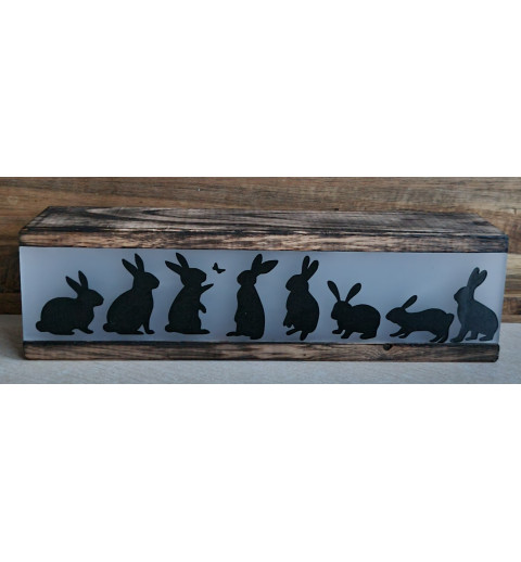 Led Lichterbalken " Kaninchen" geflammt