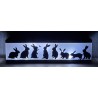 Led Lichterbalken " Kaninchen" geflammt