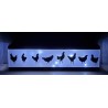Led Lichterbalken " Hühner/Hähnen" geflammt