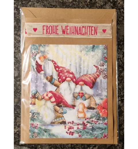 Karte " Wichtel im Winterwald "