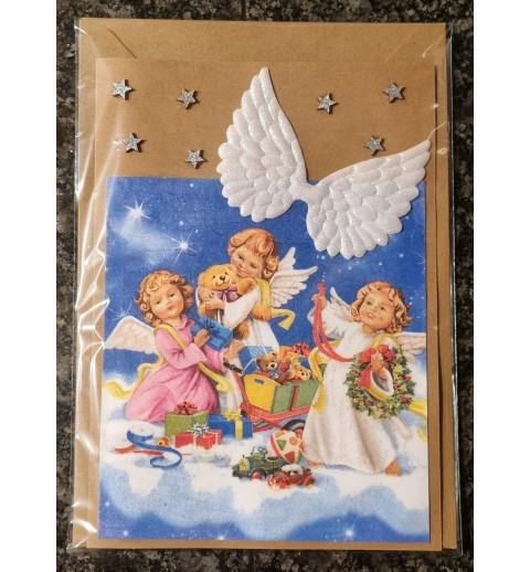 Karte  " Drei Engelmädchen "