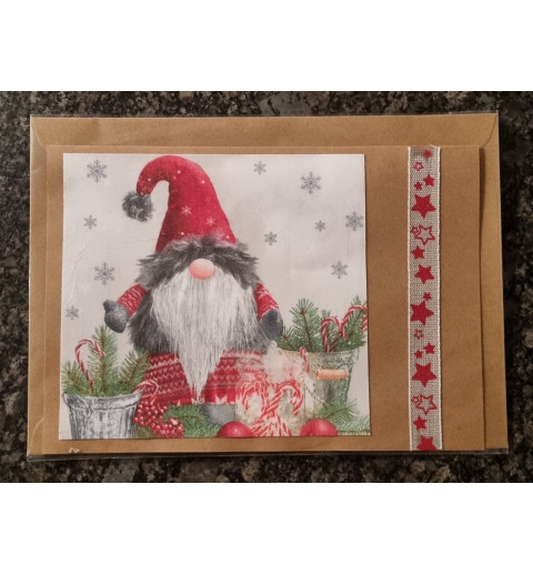 Karte  " Wichtel/Weihnachtskugeln "