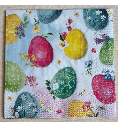 Serviette Bunte Eier