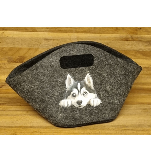 Filz Körbchen Husky