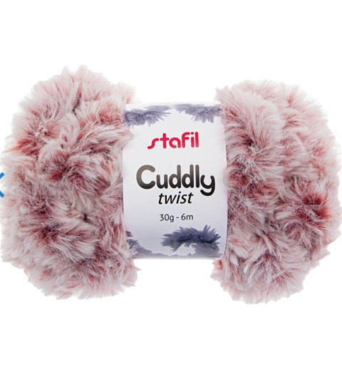 Garn Cuddly Twist rosa/bordeaux
