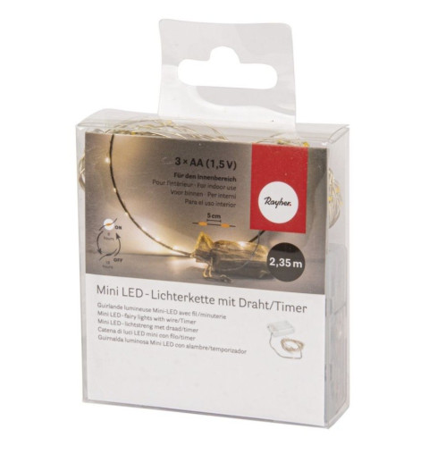 Mini Led Lichterkette mit Draht und Timer