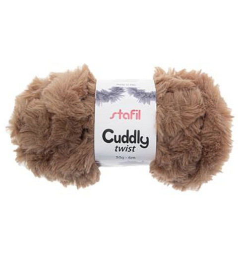 Garn Cuddly Twist hellbraun