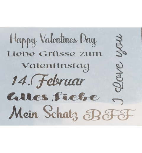 Schablone " Valentinstag "