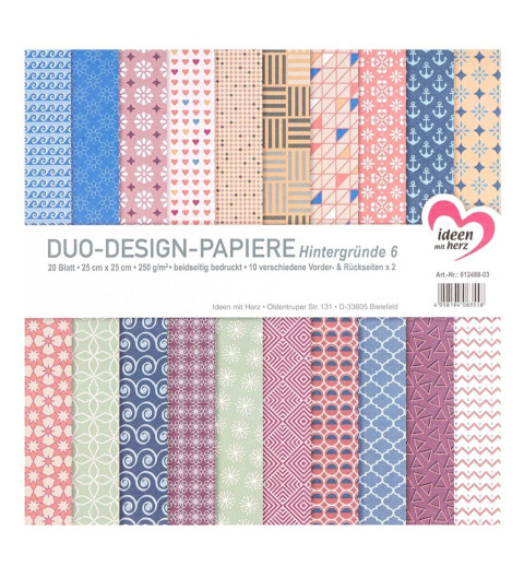 Duo Design Papier " Hintergründe 6 "