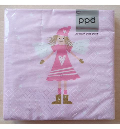 Servietten Engel Mädchen rosa