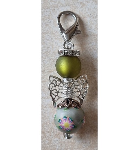 Perlen Engel olive