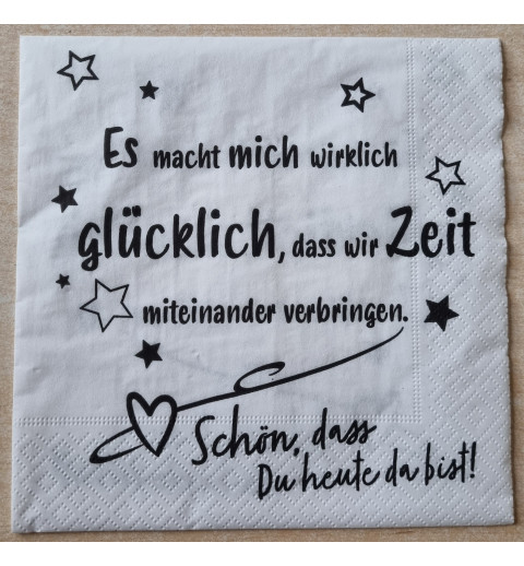 Serviette  " Es macht mich wirklich glücklich... "