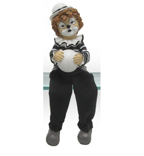 Kantenhocker Clown mit Ball schwarz