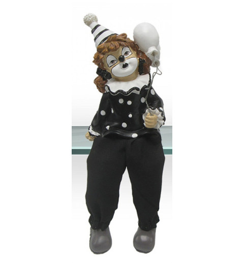 Kantenhocker Clown mit Luftballons schwarz
