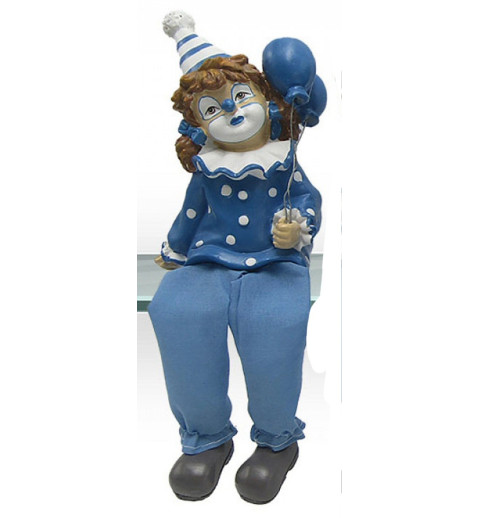 Kantenhocker Clown mit Luftballons blau