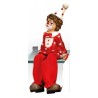 Kantenhocker Clown mit Hut rot