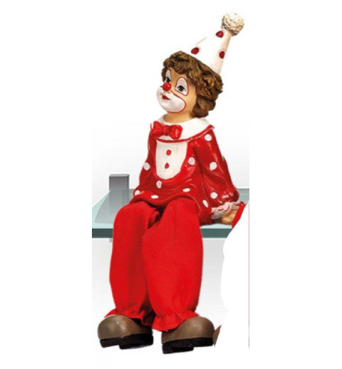 Kantenhocker Clown mit Hut rot