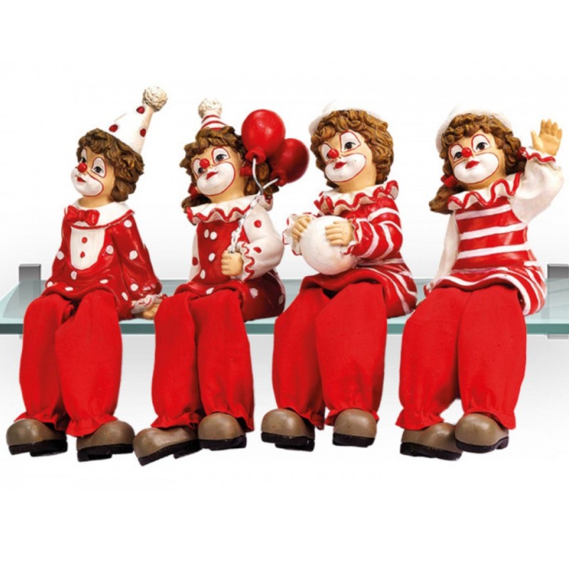 Kantenhocker Clown winkend rot