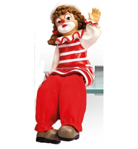 Kantenhocker Clown winkend rot