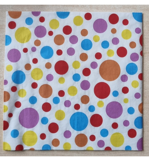 Serviette Punkte bunt
