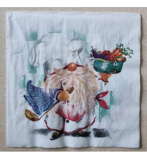 Serviette Wichtel-Koch