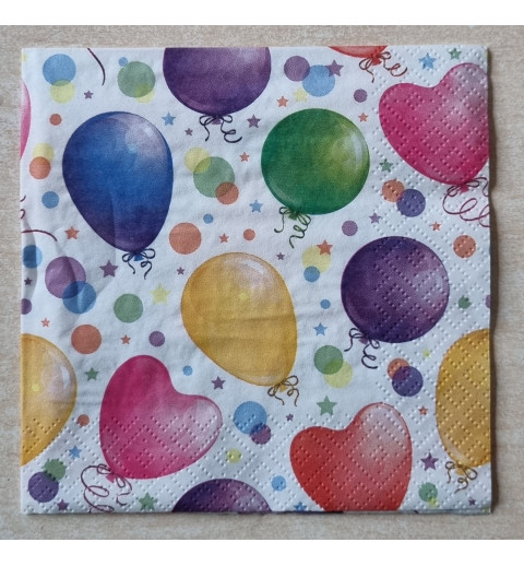 Serviette Bunte Luftballons