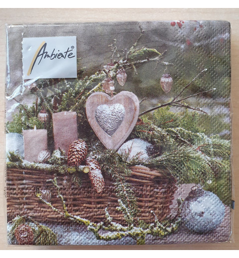 Servietten Weihnachtskorb