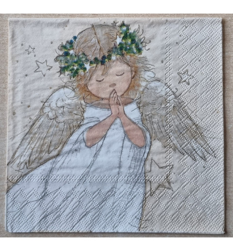 Serviette Engelmädchen betend