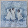 Serviette Drei Engelmädchen blau