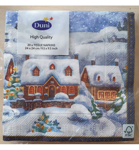 Servietten Schnee/Häuser