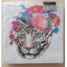 Servietten Tiger/Blumen