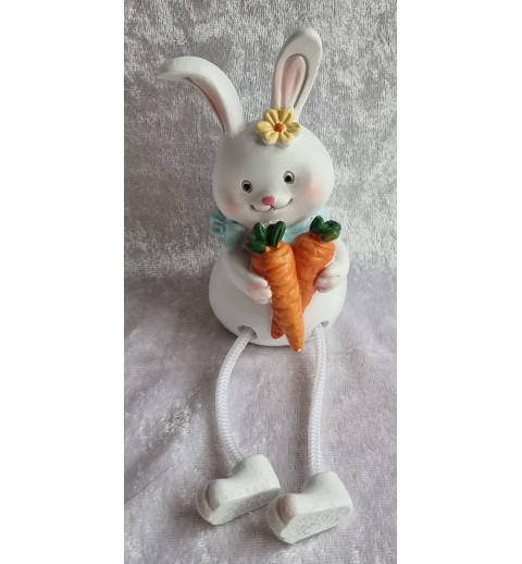 Polyresin Kaninchen mit Karotten