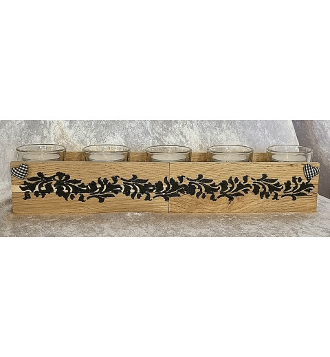 Teelicht/Eier Balken  Ranken schwarz