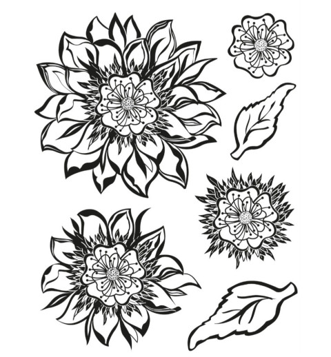 Clear Stamps Sonnenblumen/Blätter
