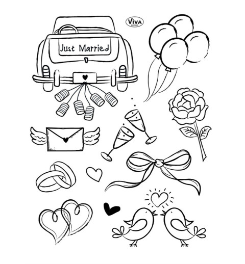 Clear Stamps Just Married