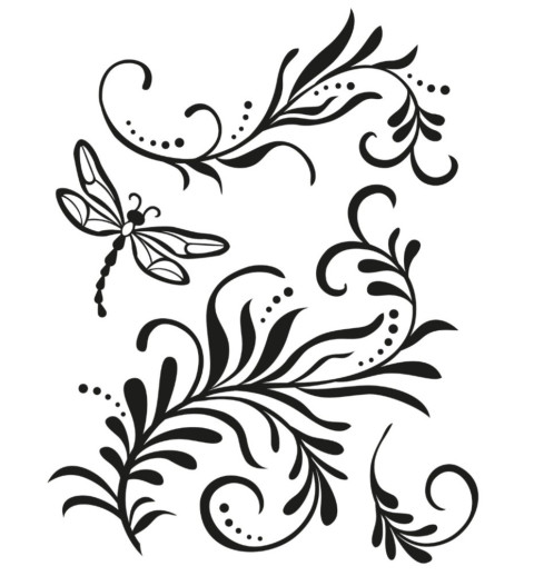 Clear Stamps Blättermuster