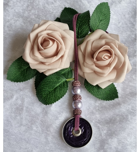 Kette lang mit Nespresso Kapsel  violette/flieder