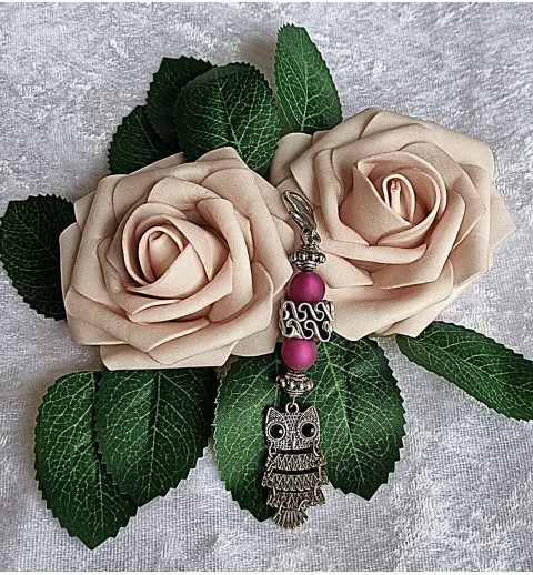 Anhänger Eule klein und Nespresso Kapseln pink
