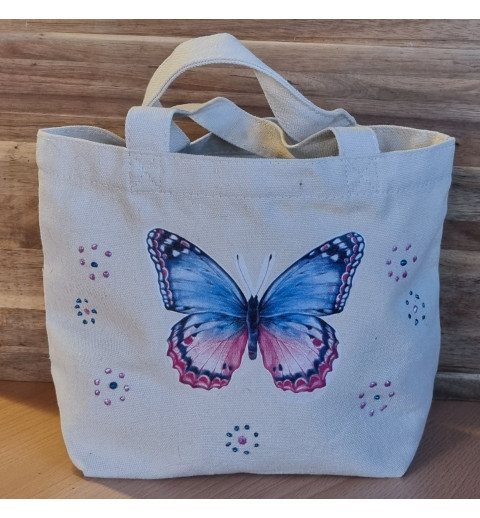 Tasche " Schmetterling blau/rosa "