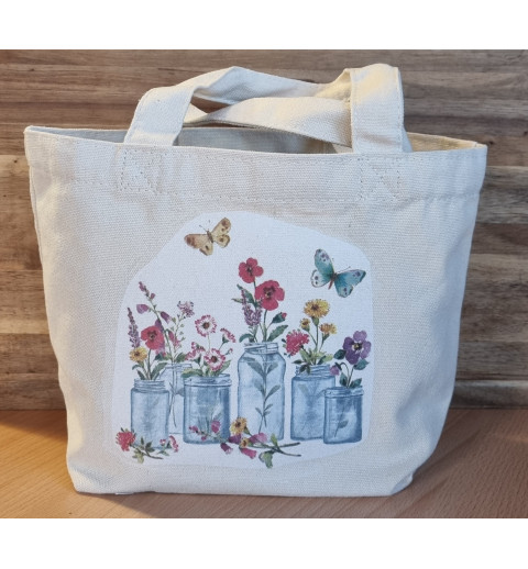 Tasche " Blumen in Gläser "
