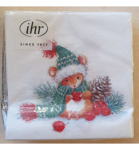 Servietten Weihnachts Maus