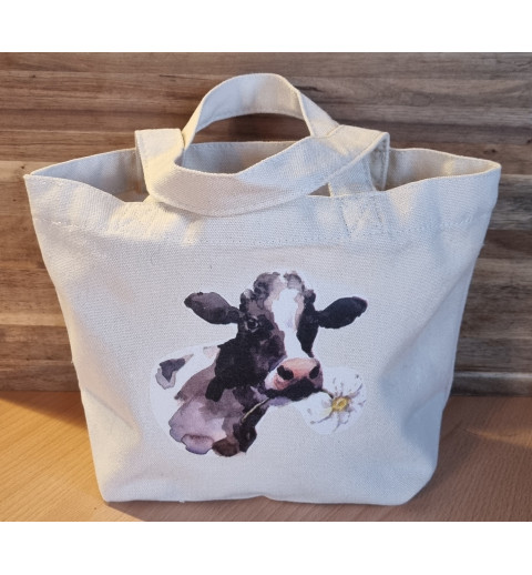 Tasche " Kuh mit Blume "