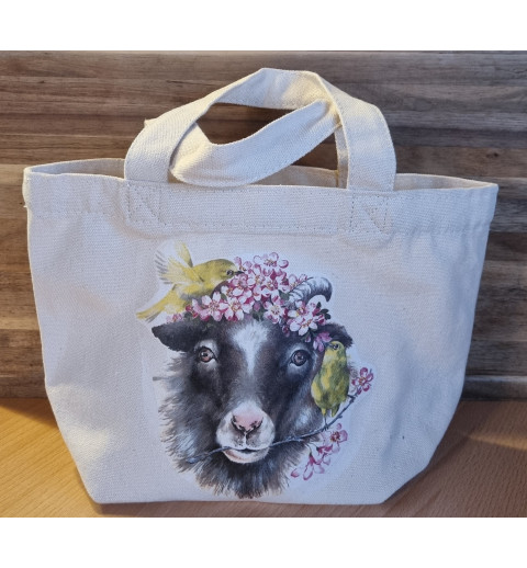 Tasche " Ziege mit Blumen "