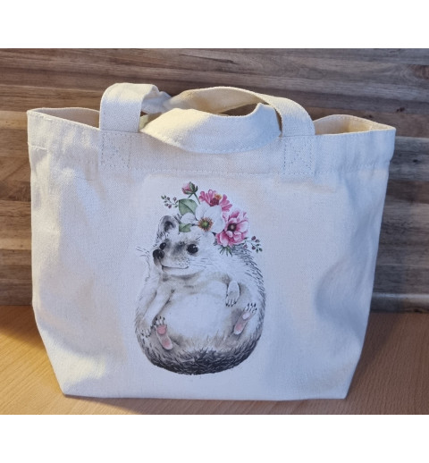 Tasche " Igel mit Blumen "