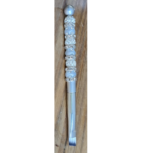 Kosmetik Pinsel klein und schräg   weiss