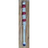 Kosmetik Pinsel klein und rund   bordeaux/weiss